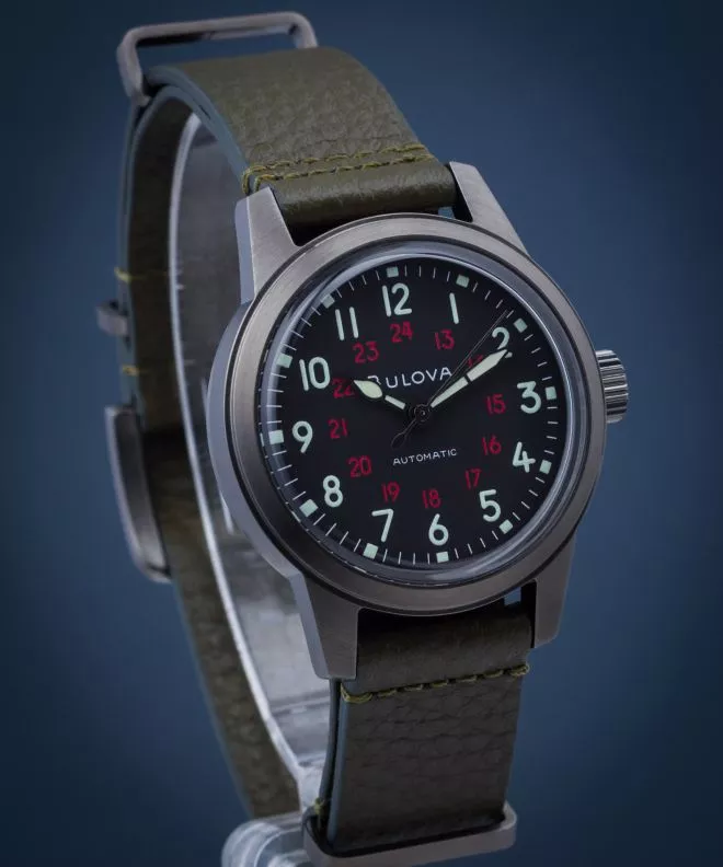 Pánské hodinky Bulova Military Hack Automatic 98A255 98A255