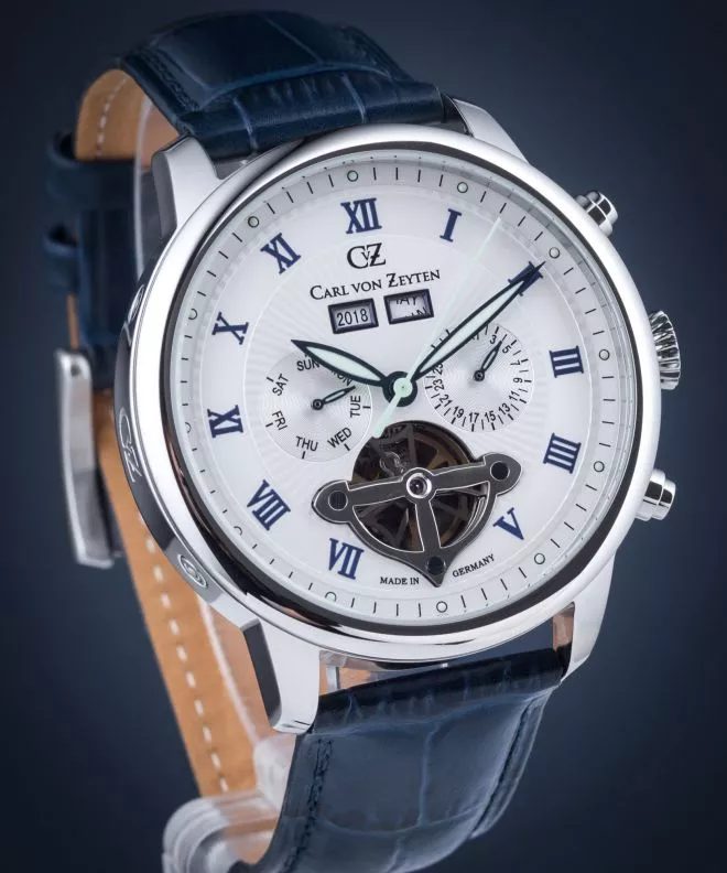 Pánské hodinky Carl von Zeyten Carl von Zeyten Bonndorf Automatic CVZ0053WH CVZ0053WH