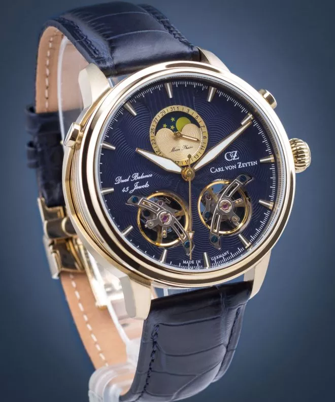Pánské hodinky Carl von Zeyten Durbach Twin Balance Automatic CVZ0060GBL CVZ0060GBL