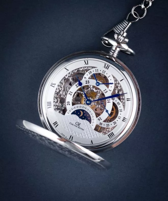Pánské hodinky Carl von Zeyten Kieszonkowy Pocket Skeleton Mechanical CVZ0041SL CVZ0041SL