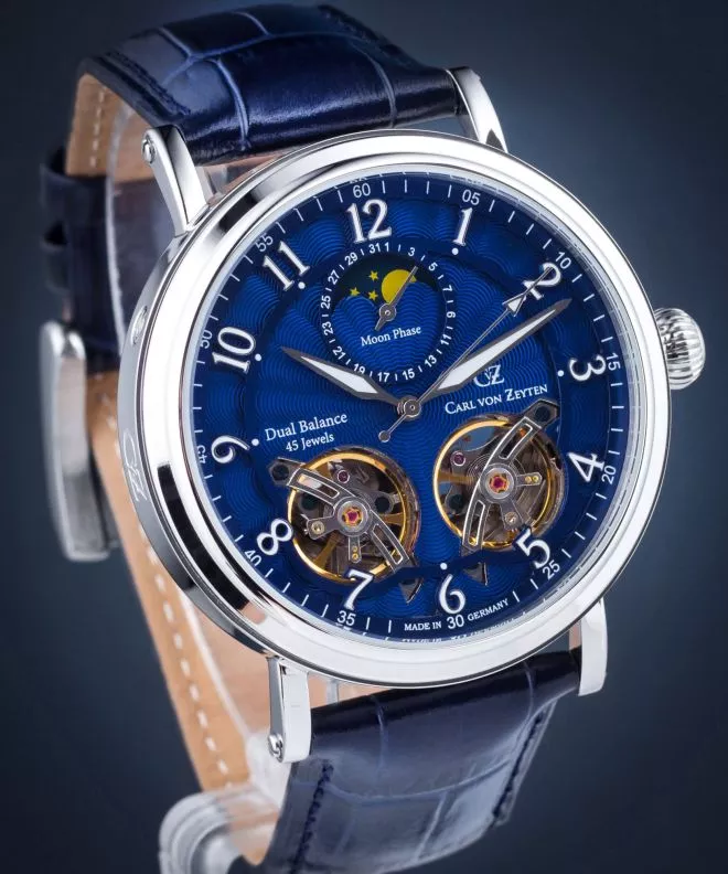 Pánské hodinky Carl von Zeyten Murg Moonphase Automatic CVZ0054BL CVZ0054BL