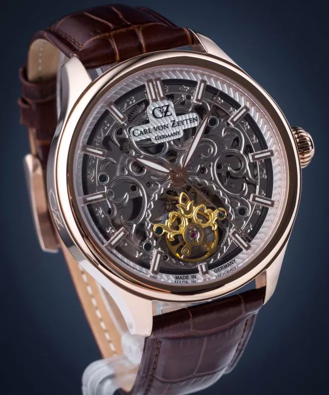 Pánské hodinky Carl von Zeyten Carl von Zeyten St. Georgen Skeleton Automatic CVZ0014RSL CVZ0014RSL