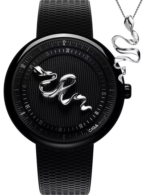 Hodinky Ciga Design Legend of Serpent Automatic Silver 925 Edition GPHG 2021 SET U037-BB02-W6B