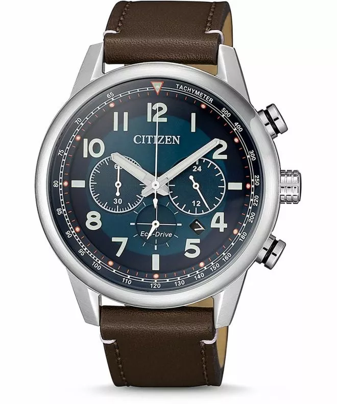 Hodinky pánské Citizen Leather Eco-Drive Chronograph CA4420-13L