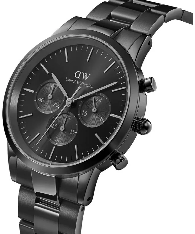 Hodinky Daniel Wellington Iconic Chronograph Link Onyx B 42 DW00100642