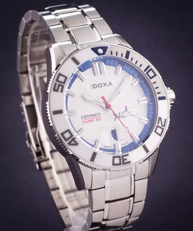 Pánské hodinky Doxa Shark 300 L Ceramica Automatic D200SWH D200SWH
