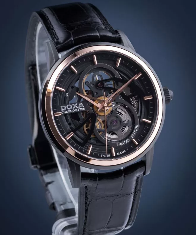 Pánské hodinky Doxa GrandeMetre Skeleton Titanium Limited Edition D210BBK D210BBK