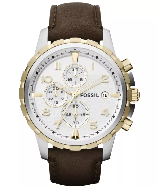 Pánské hodinky Fossil Dean Chronograph Leather Watch - Brown FS4788 FS4788
