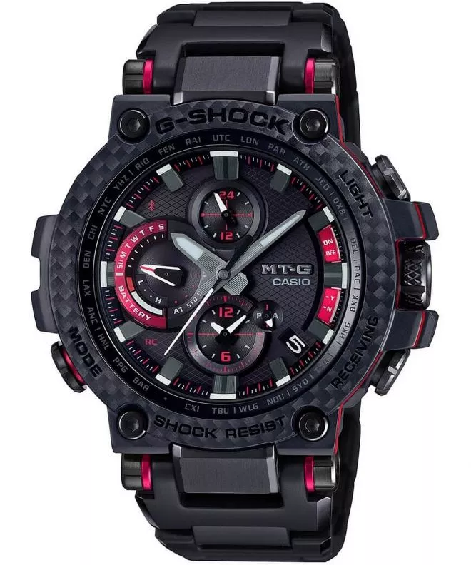 Hodinky pánské G-SHOCK Exclusive Metal Twisted G Carbon Bezel Bluetooth Sync Radio Solar Limited MTG-B1000XBD-1AER