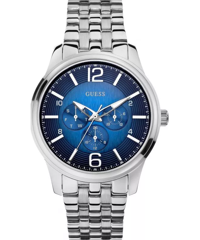 Pánské hodinky Guess Guess Captain Silver Blue W0252G2 W0252G2