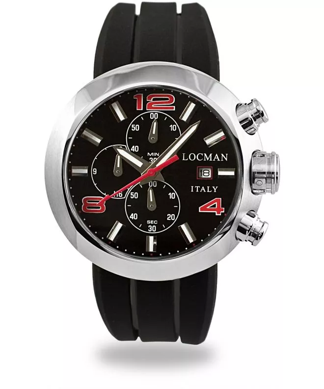 Pánské hodinky Locman Tondo Chronograph 042000BKNRD0SIK-R-K 042000BKNRD0SIK-R-K