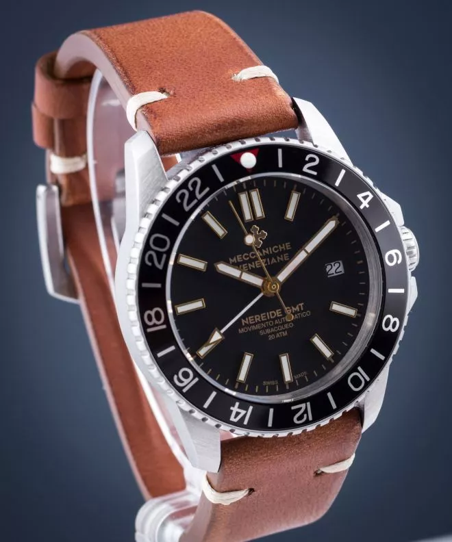 Pánské hodinky Meccaniche Veneziane Nereide GMT Ardesia Automatic 1204007 (NRD-GMT-ARD) 1204007 (NRD-GMT-ARD)