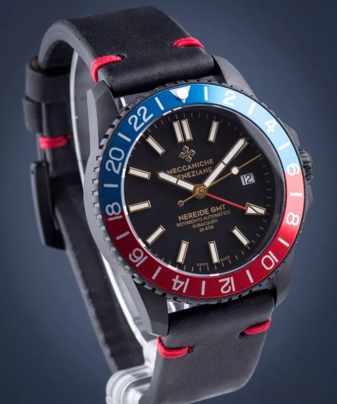 Pánské hodinky Meccaniche Veneziane Nereide GMT Diaspro PVD Automatic 1204011 (NRD-GMT-DIA-PVD) 1204011 (NRD-GMT-DIA-PVD)