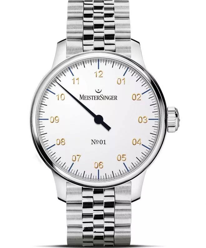Hodinky MeisterSinger N°01 White AM3301G_MGB20