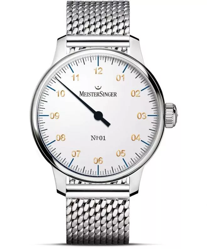 Hodinky MeisterSinger N°01 White AM3301G_MIL20