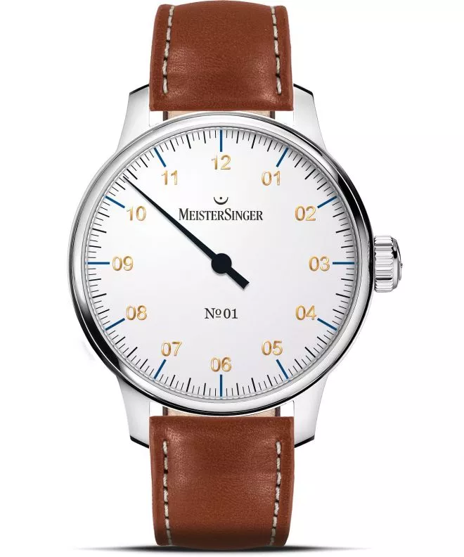 Hodinky MeisterSinger N°01 White AM3301G_SK03W