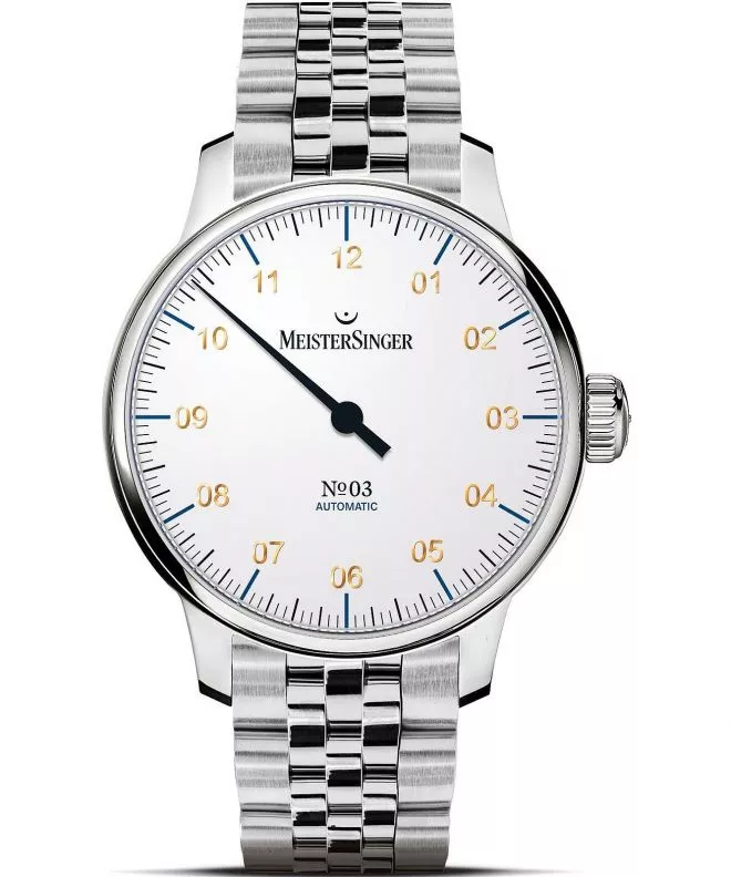 Hodinky MeisterSinger N°03 White Automatic AM901G_MGB20