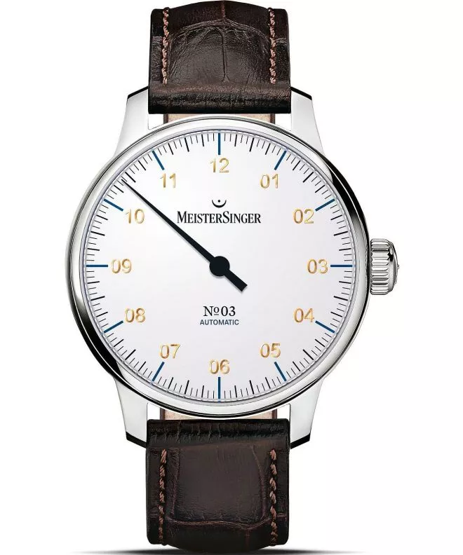 Hodinky MeisterSinger N°03 White Automatic AM901G_SG02