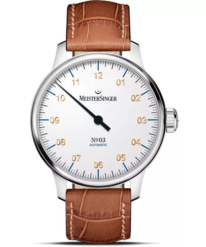 Hodinky MeisterSinger N°03 White Automatic AM901G_SG03