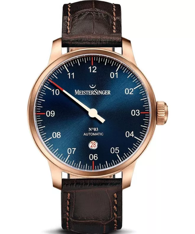 Pánské hodinky Meistersinger N°03 Bronze Line Automatic AM917BR_SG02 AM917BR_SG02