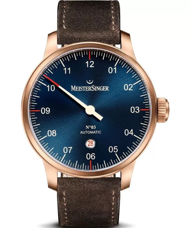 Pánské hodinky Meistersinger N°03 Bronze Line Automatic AM917BR_SV02 AM917BR_SV02
