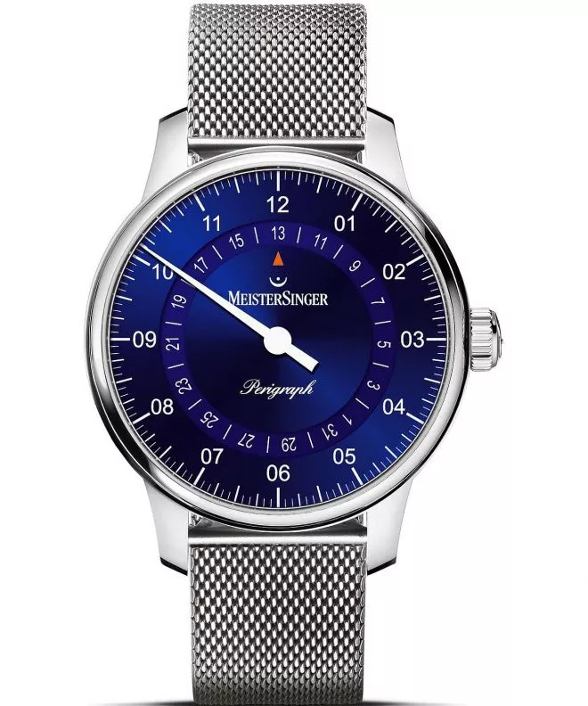 Hodinky MeisterSinger Perigraph - 38mm Sunburst Blue BM1108_MLN18