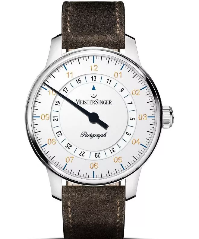 Hodinky MeisterSinger Perigraph - 38mm White BM1101G_SV12