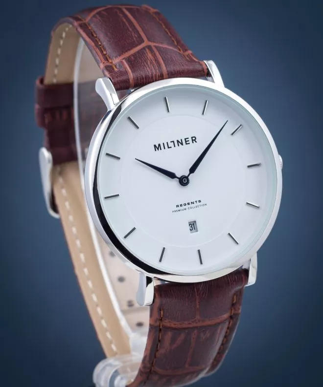 Pánské hodinky Millner Regents Crocodile Brown RCBB RCBB
