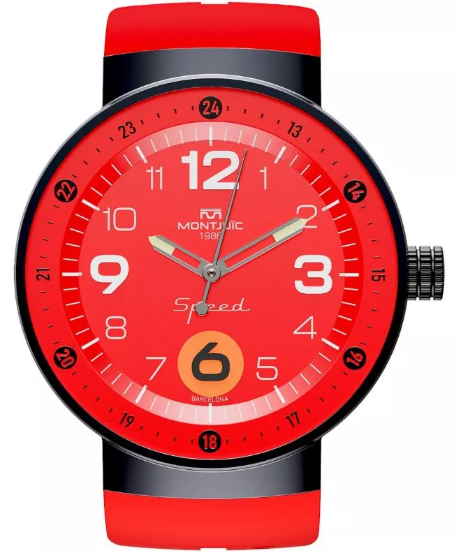 Hodinky Montjuic Speed Motorsports Ferrari F1 Inspired Red Maranello MJ1.1510.B