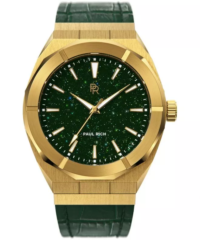 Hodinky Paul Rich Star Dust Green Gold Leather 42 655365533290
