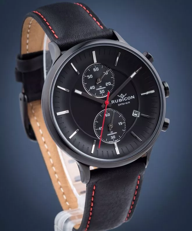 Pánské hodinky Rubicon Rubicon Chronograph RNCD96BIBX05AX RNCD96BIBX05AX