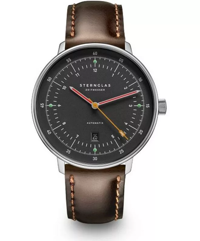 Hodinky Sternglas Hamburg Neugraphit Automatic S02-HH39-BR03
