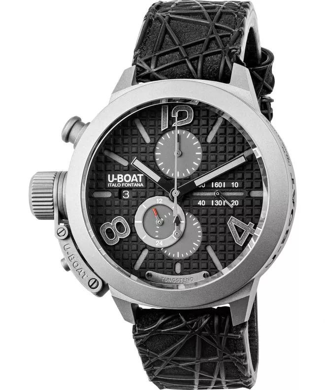 Hodinky U-BOAT Classico 45 Titanium Tungsten Black Chronograph Automatic Limited Edition 3004