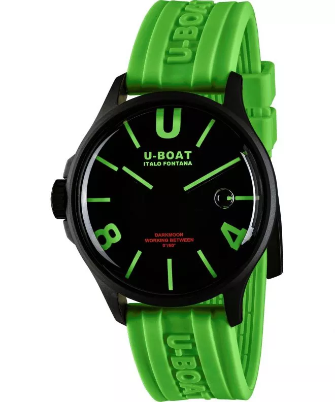 Hodinky U-BOAT Darkmoon 44 BK Green PVD 9534