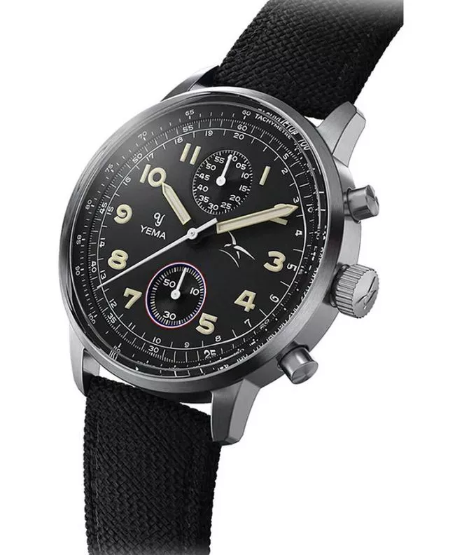 Hodinky pánské Yema Flygraf Bi-Compax French Air Force Chronograph YMHF1582AA-AA