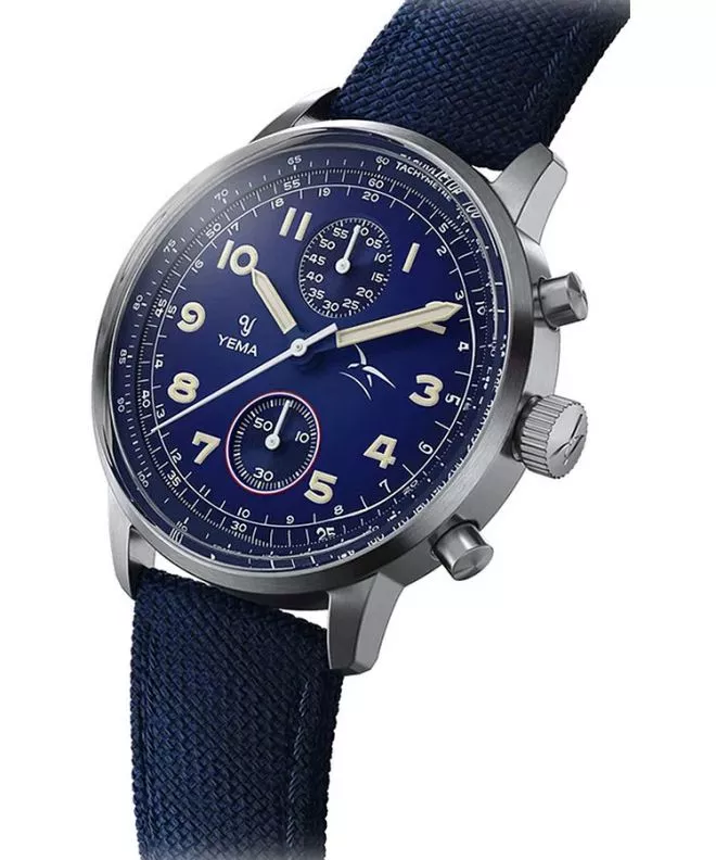Hodinky Yema Flygraf Bi-Compax French Air Force Chronograph YMHF1582AA-GG