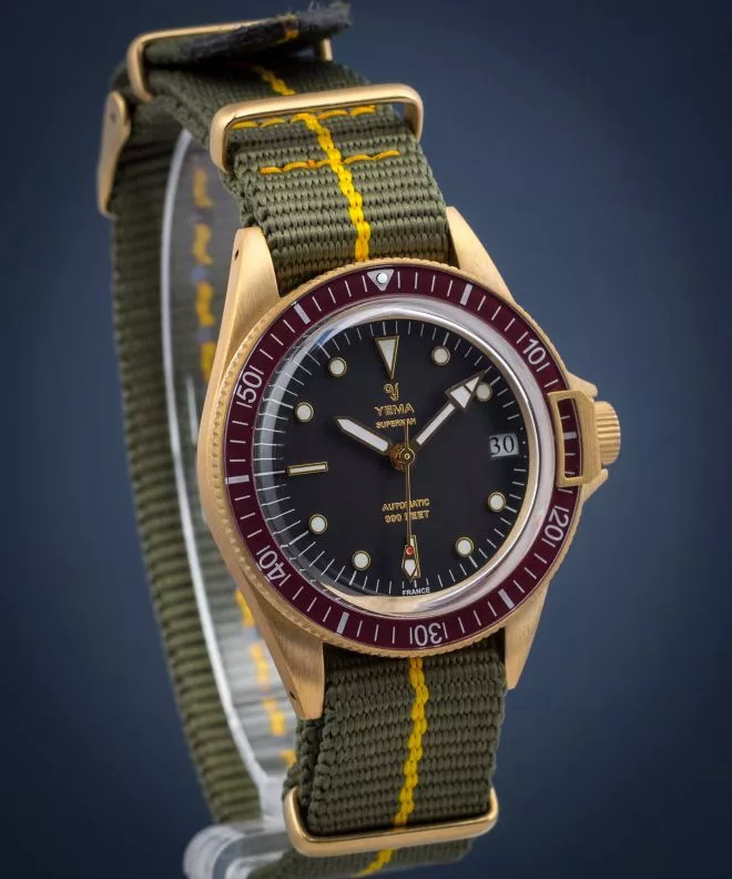 Pánské hodinky Yema Superman Bronze Bordeaux YSUPZ2019D-AZS YSUPZ2019D-AZS