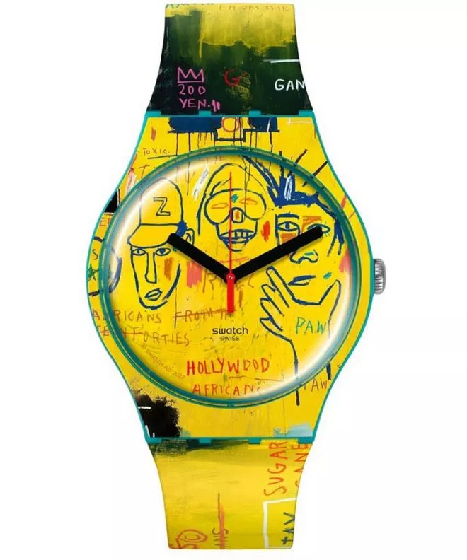 Hodinky Swatch Ishtar by Jean-Michel Basquiat SUOZ354