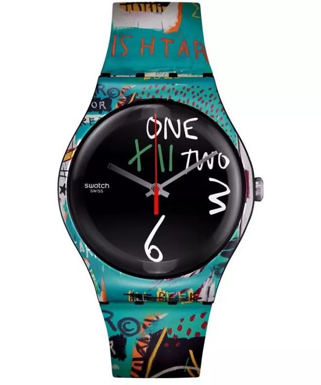 Hodinky Swatch Ishtar by Jean-Michel Basquiat SUOZ356