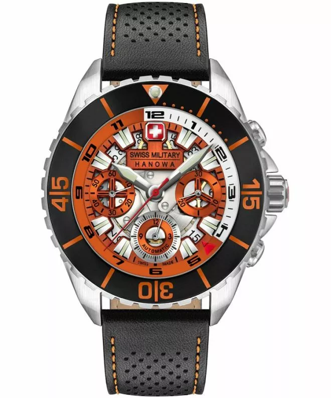 Hodinky pánské Swiss Military Hanowa Hans Noll Automatic Chronograph Limited Edition SET Skeleton 05-5342.04.079