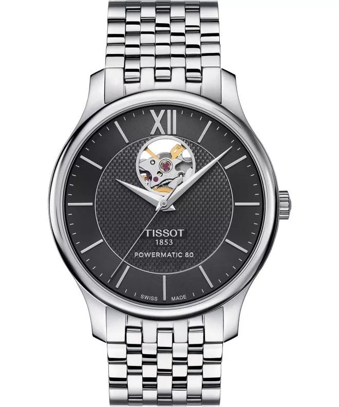 Pánské hodinky Tissot Tradition Powermatic 80 Open Heart T063.907.11.058.00 (T0639071105800)