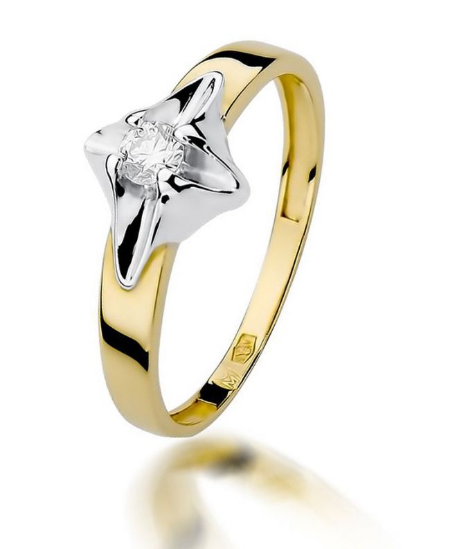 Prsten Bonore - Zlato 585 - Diamant 0,12 Ct