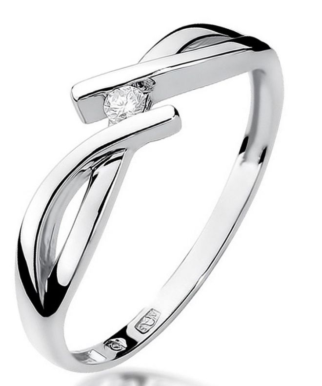 Prsten Bonore - Bílé Zlato 585 - Diamant 0,04 Ct