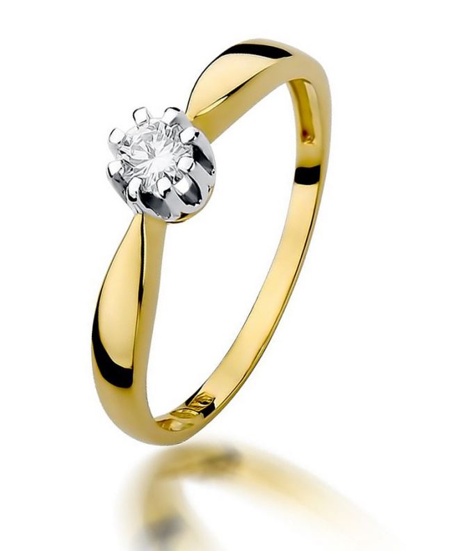 Prsten Bonore - Zlato 585 - Diamant 0,15 Ct