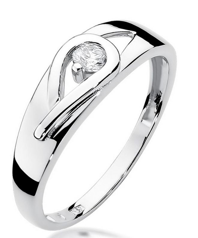 Prsten Bonore - Bílé Zlato 585 - Diamant 0,12 Ct