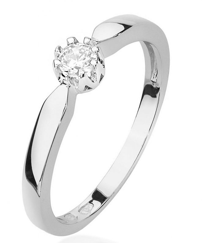 Prsten Bonore - Bílé Zlato 585 - Diamant 0,15 Ct