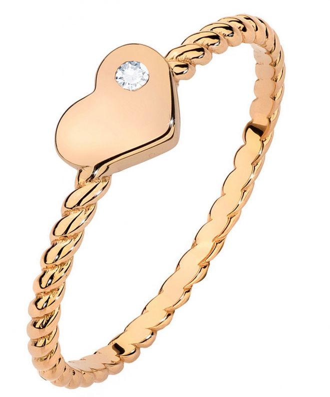Prsten Bonore - Růžové Zlato 585 - Diamant 0,03 Ct