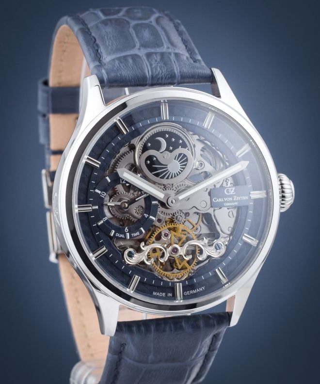 Hodinky pánské Carl von Zeyten Neustadt Skeleton Automatic CVZ0008BLS