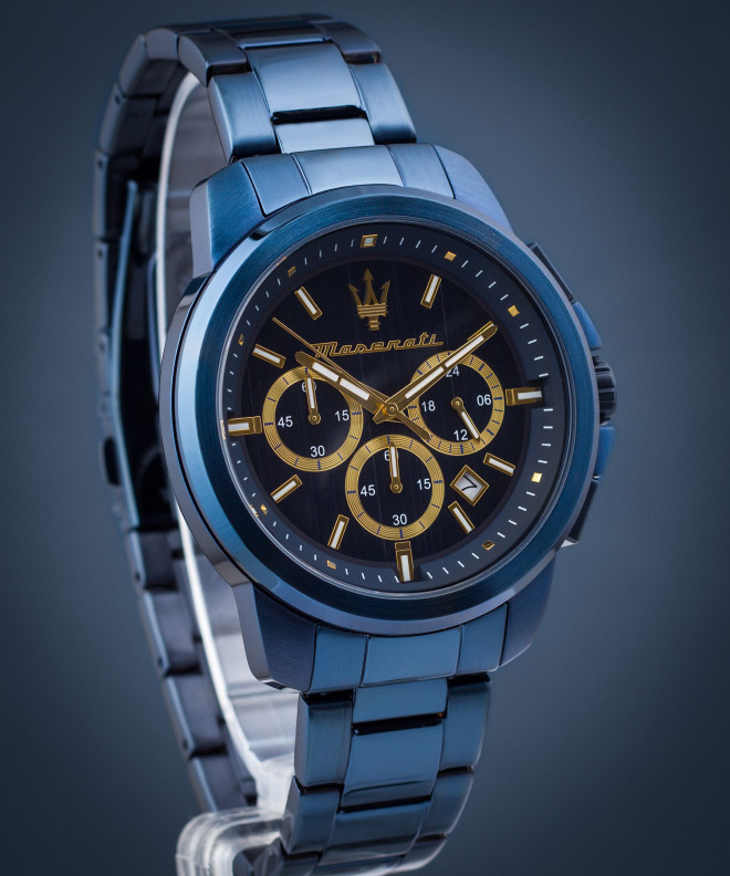 Hodinky Maserati Successo Chronograph Blue Edition