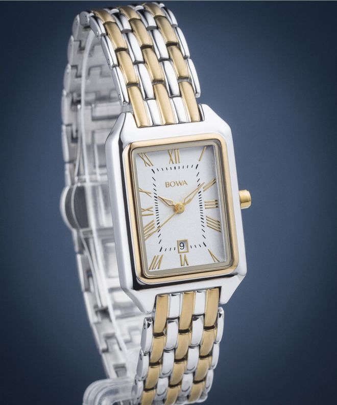 Hodinky dámské BOWA Barcelona White Silver-Gold Steel 23 BC2345-24-148S